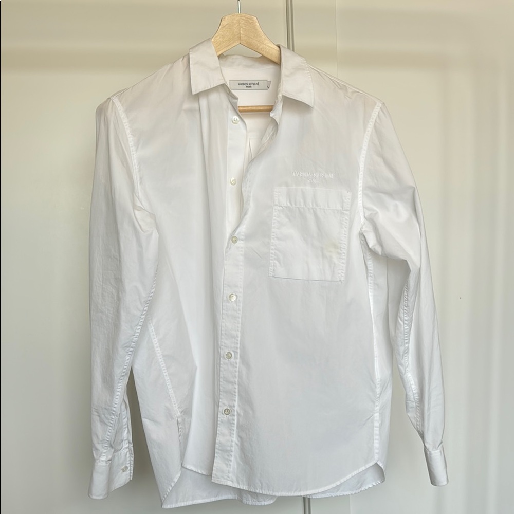MAISON KITSUNE White Casual Button Down Shirt